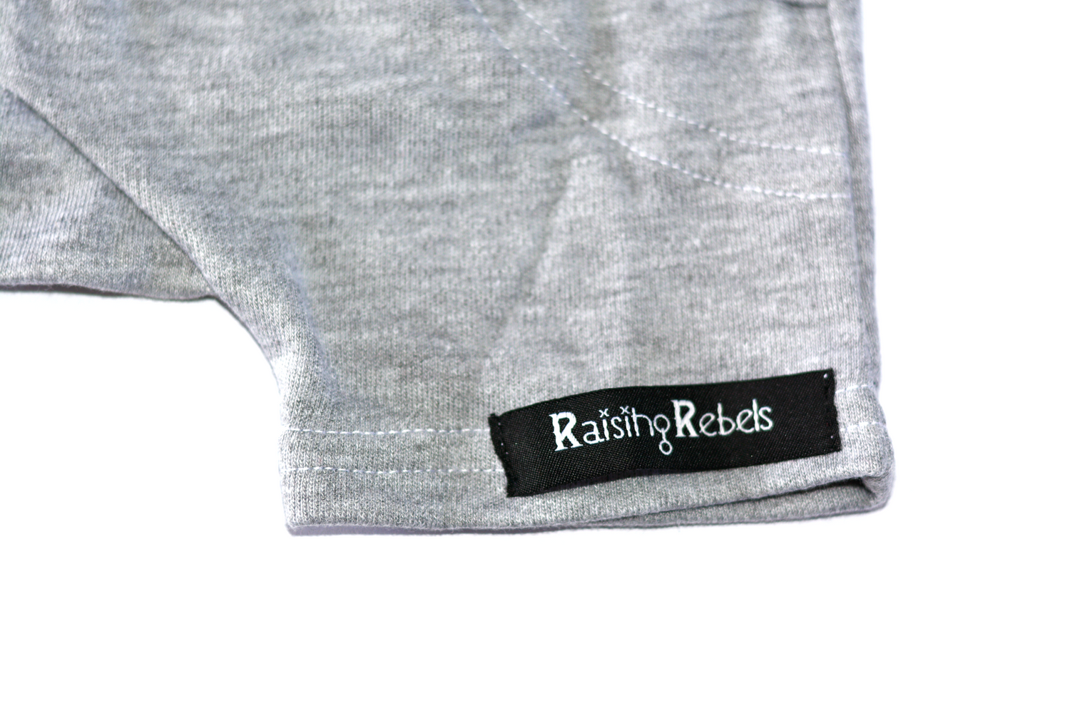 Raising Rebels Logo on Grey Shorts