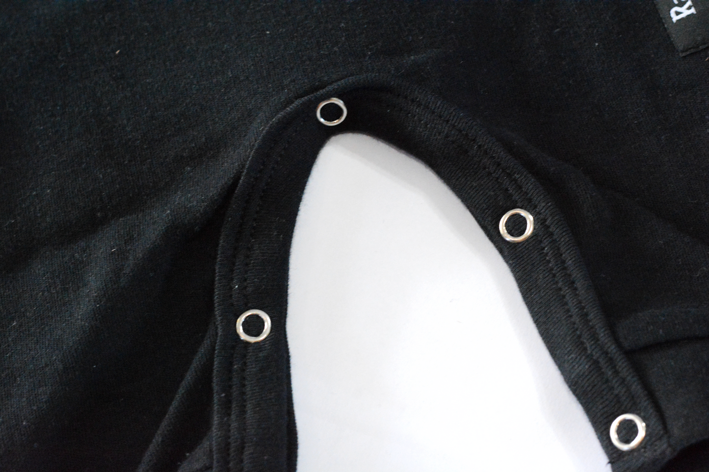 Button Detail on Black Romper